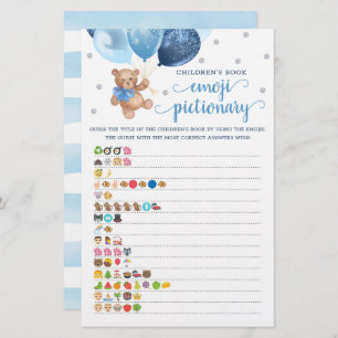Children's Book Emoji Pictionary Game Teddy Bear 