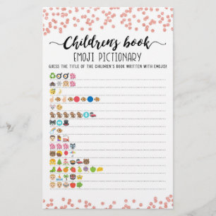 Children's Book Emoji Pictionary with Answers game