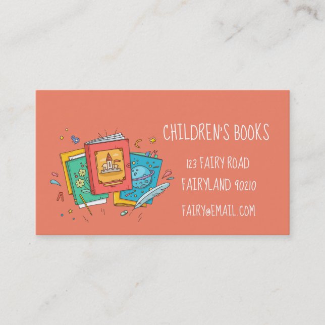Children's books Children's bookshop and toys  Business Card (Front)