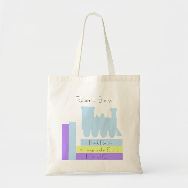 Children's Books with a Train Tote Bag (Front)