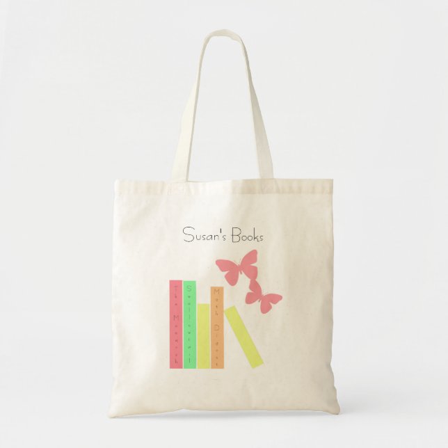 Children's Books with Butterflies Tote Bag (Front)