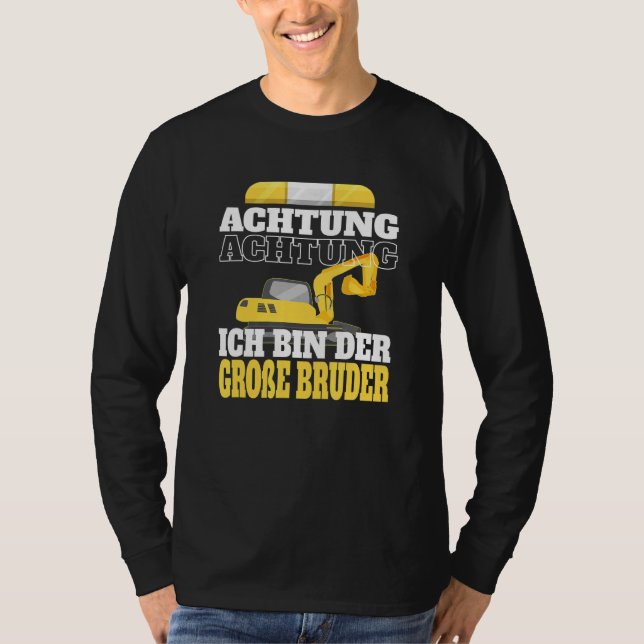 Children's Brother Digger Builder Big Boy Small Cr T-Shirt (Front)