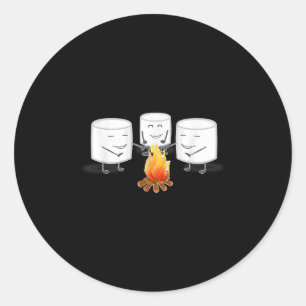 Childrens Camp Camping Funny Boys Kids Tees Classic Round Sticker