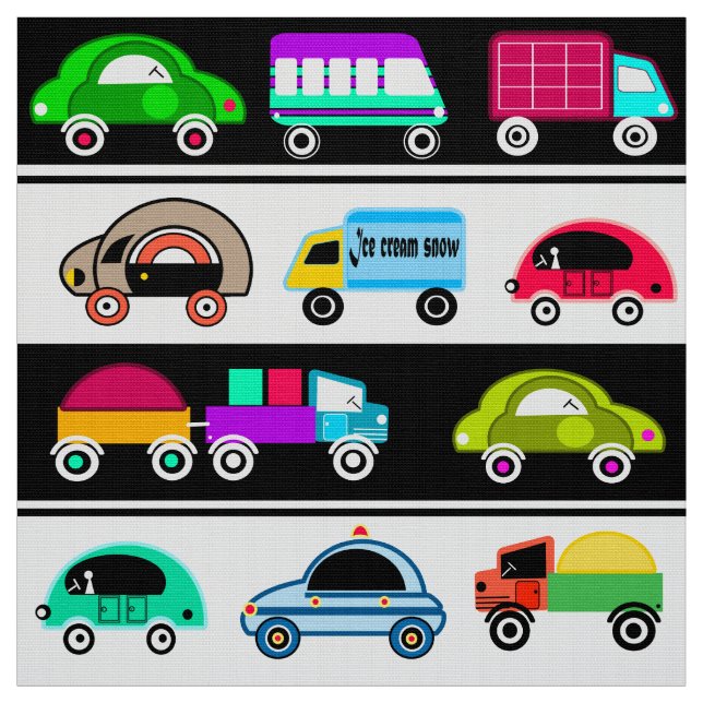 Children's cars fabric (Swatch)