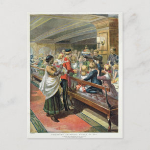 Children's Christmas Dinner at Sea Holiday Postcard