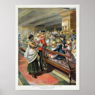 Children's Christmas Dinner at Sea Poster