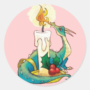 Children's Christmas Dragon Stickers