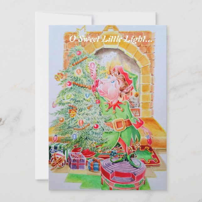 Children's Christmas Wish Greeting card. Holiday Card (Front)