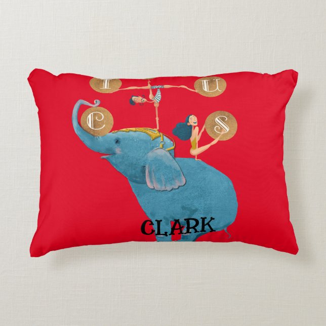 Children's Circus Theme Nursery  Decorative Cushion (Front)