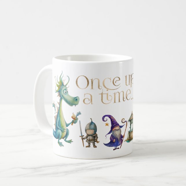 Children's Classic Fairy Tale Illustrations Coffee Mug (Front Left)