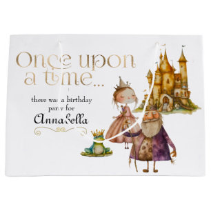Children's Classic Fairy Tale Princess and Frog Large Gift Bag