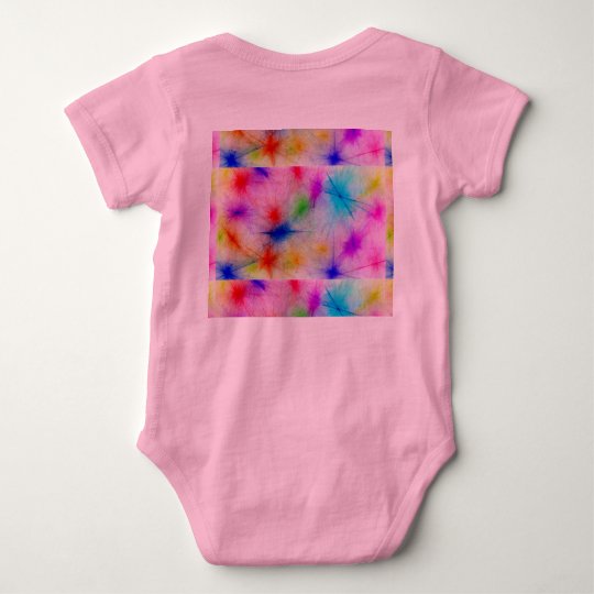 Children's coloured drawing bright baby bodysuit