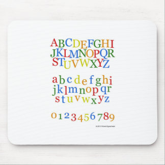 Children's Colourful Alphabet Upper + Lower Case Mouse Mat