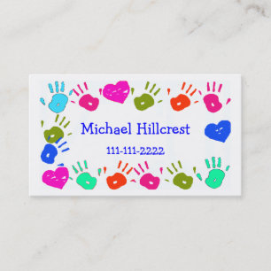 Children's Colourful Calling Card