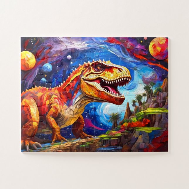 Childrens Colourful Dinosaur Jigsaw Puzzle (Horizontal)