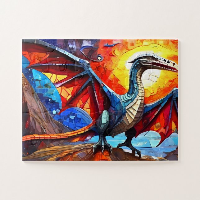 Childrens colourful Dinosaur Jigsaw Puzzle (Horizontal)