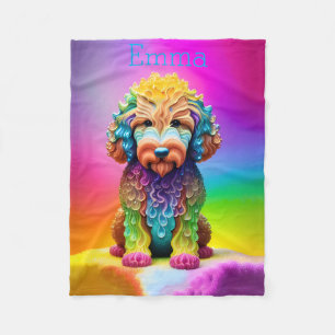 Children's Colourful Goldendoodle Blanket