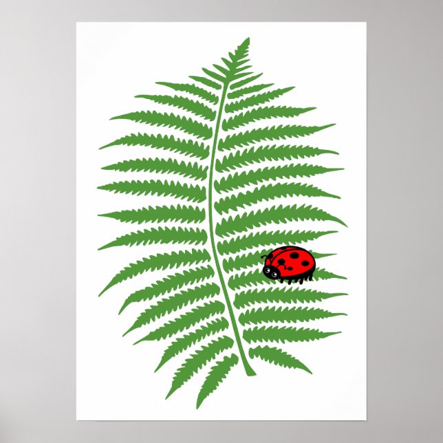 Childrens Colourful Ladybug Poster Print (Front)