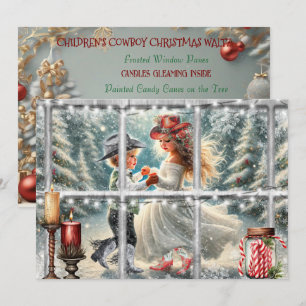 Children's Cowboy Christmas Waltz Christmas Card