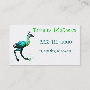 Children's Crazy Bird Calling Card