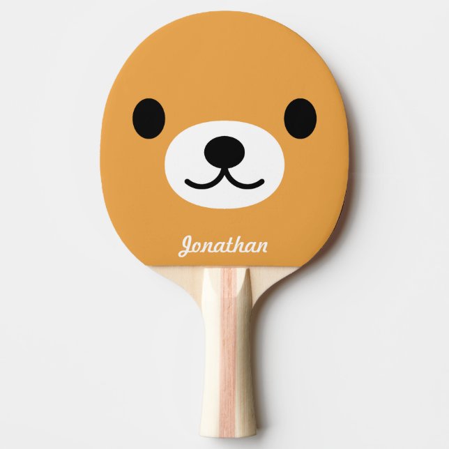 Children's Cute Bear Ping Pong Paddle (Front)