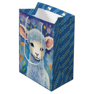 Children's Cute Sheep in Spring  Medium Gift Bag