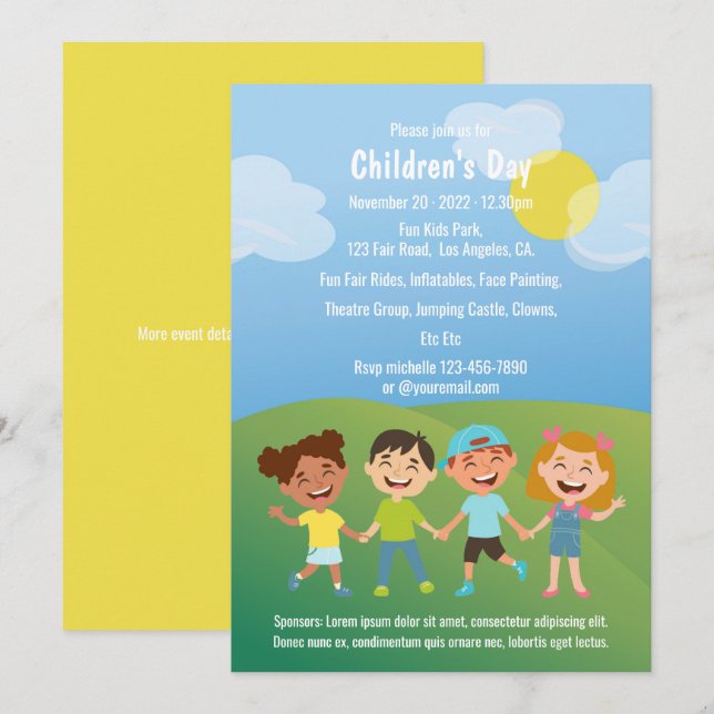 Children's Day Invitation (Front/Back)