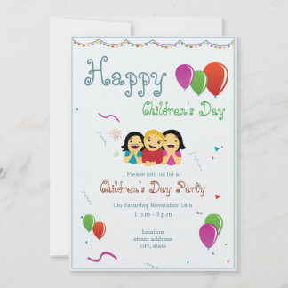 Children's Day Party Invitation card