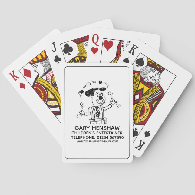 Children's Entertainer or Juggler Playing Cards (Back)