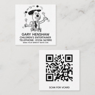 Children's Entertainer or Juggler  Square Business Card