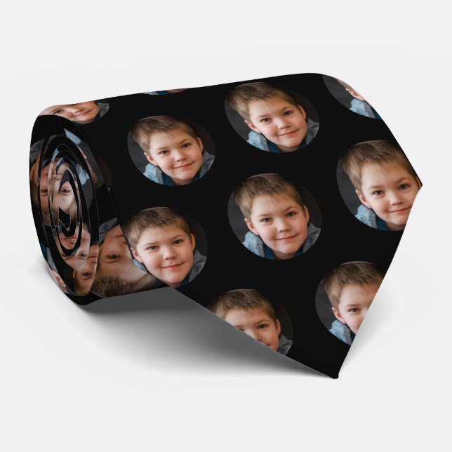 Children's Face Photo Personalised Father's Day Tie (Rolled)