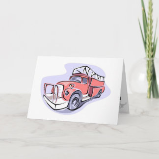 Children's Fire Truck Birthday Party Thank You Card