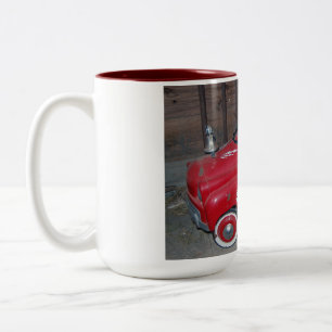Childrens Firetruck Toy Wagon Two-Tone Coffee Mug