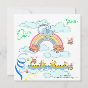 childrens first baby birthday invitation