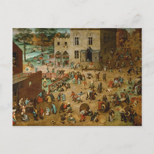 Childrens Games by Pieter Bruegel the Elder Postcard (Front)