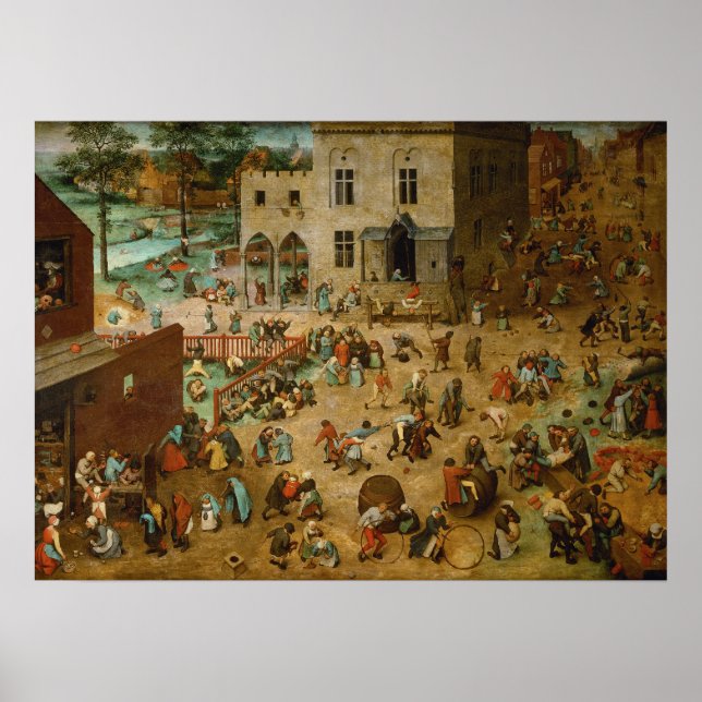 Childrens Games by Pieter Bruegel the Elder Poster (Front)