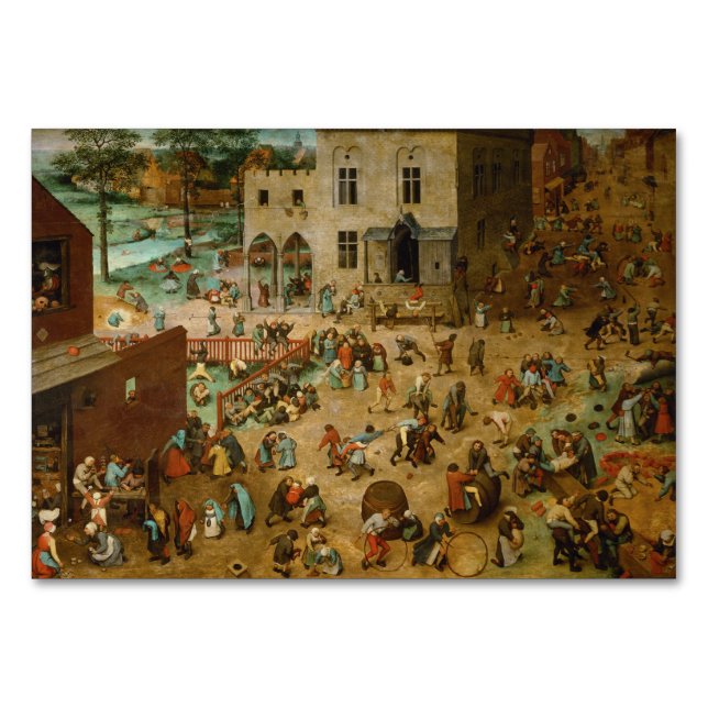 Childrens Games by Pieter Bruegel the Elder Table Number (Front)