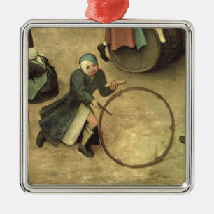 Children's Games : detail of a child with a Metal Tree Decoration