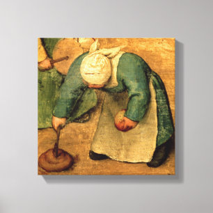 Children's Games : detail of a girl playing Canvas Print