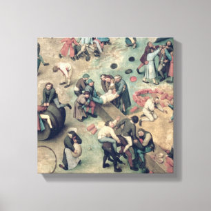 Children's Games : detail of bottom right-hand Canvas Print