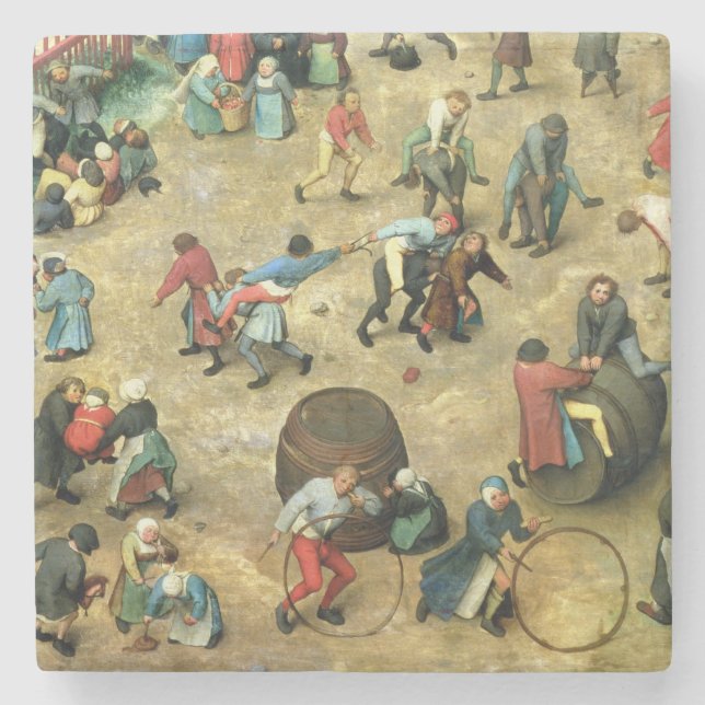 Children's Games : detail of bottom Stone Coaster (Front)