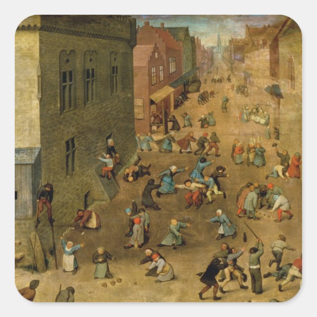 Children's Games : detail of top right hand Square Sticker (Front)