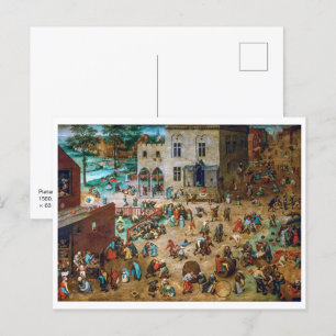 Children's Games   Pieter Bruegel the Elder   Postcard