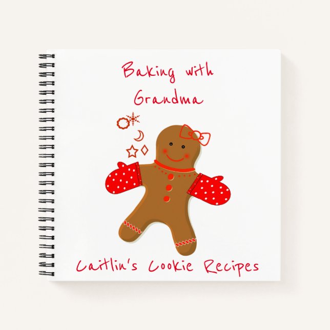 Children's Gingerbread Recipe Organiser Notebook (Front)