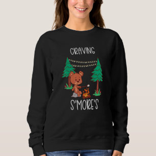 Childrens Glamping Gear Camping Bear Craving Smore Sweatshirt
