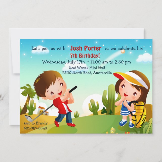 Children's Golf Invitation (Front)