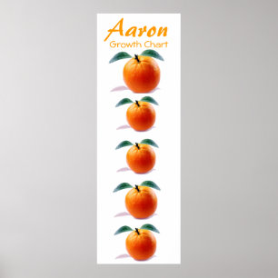 Children's Growth Chart Orange Blossom Destiny Art