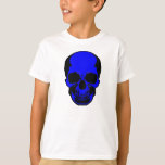 Children's Halloween Shirt - Blue Skull<br><div class="desc">Celebrate All Hallow's Eve in style with this bold spooky shirt! Check out the other IkonTroll products at the store link below,  and enjoy your purchase!</div>