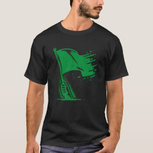 Childrens Hand Holding Red And Green Flag Graphic  T-Shirt