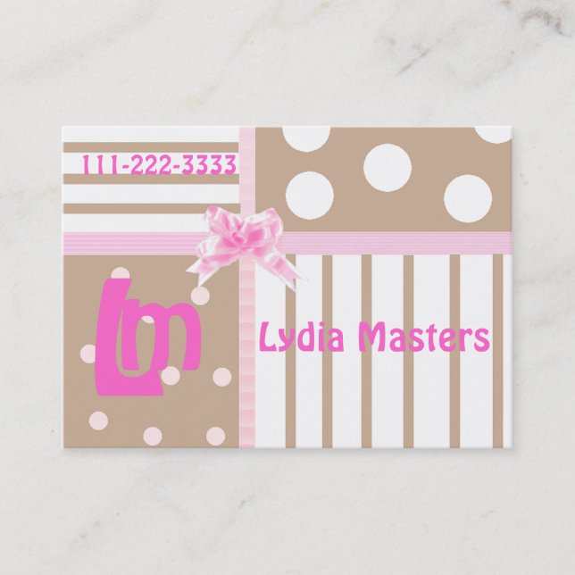 Childrens High Fashion Calling Card (Front)